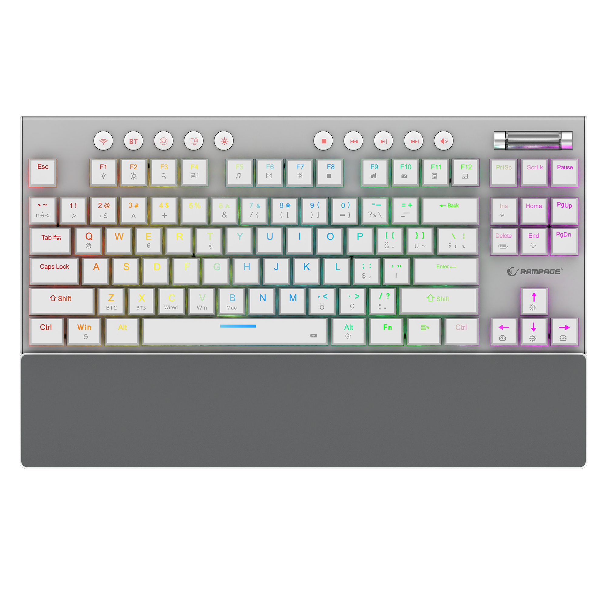 蘭ページ。 BERU - Red Switch Low Profile RGB TKL Kablosuz Mekanik Oyuncu