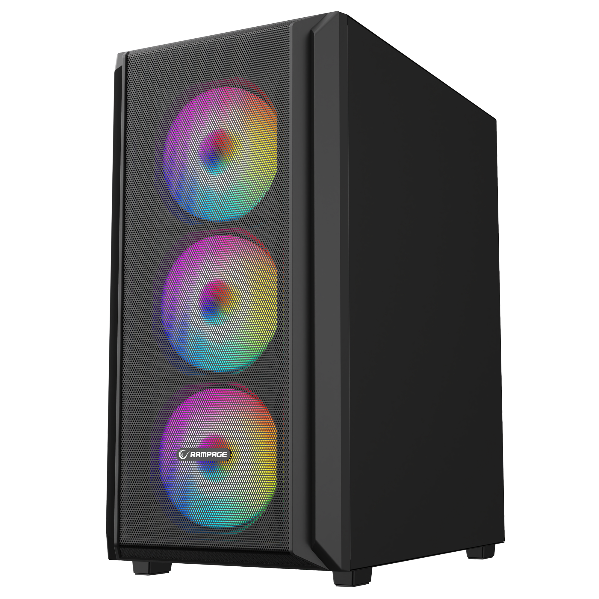 BETA MESH 650W 80 Plus Standart 4*12cm ARGB Fan Temperli Camlı Mid-T Siyah Oyuncu Kasası - Rampage