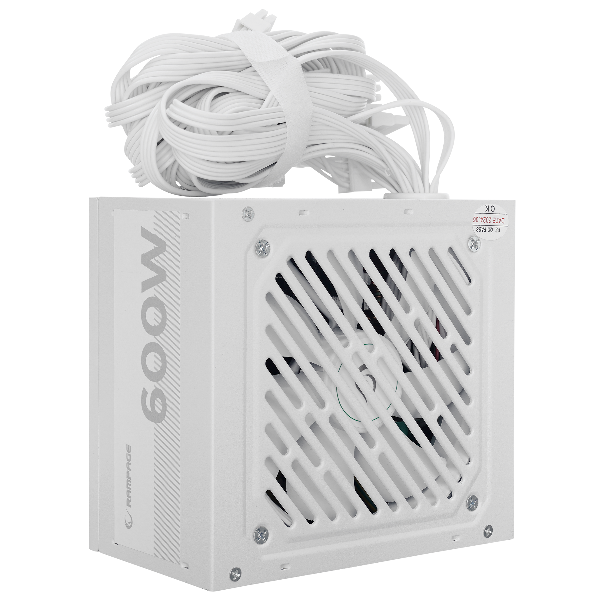 RMP-600-80P 600W 80Plus Bronze 12cm Fan Aktif PFC Beyaz Power Supply - Rampage