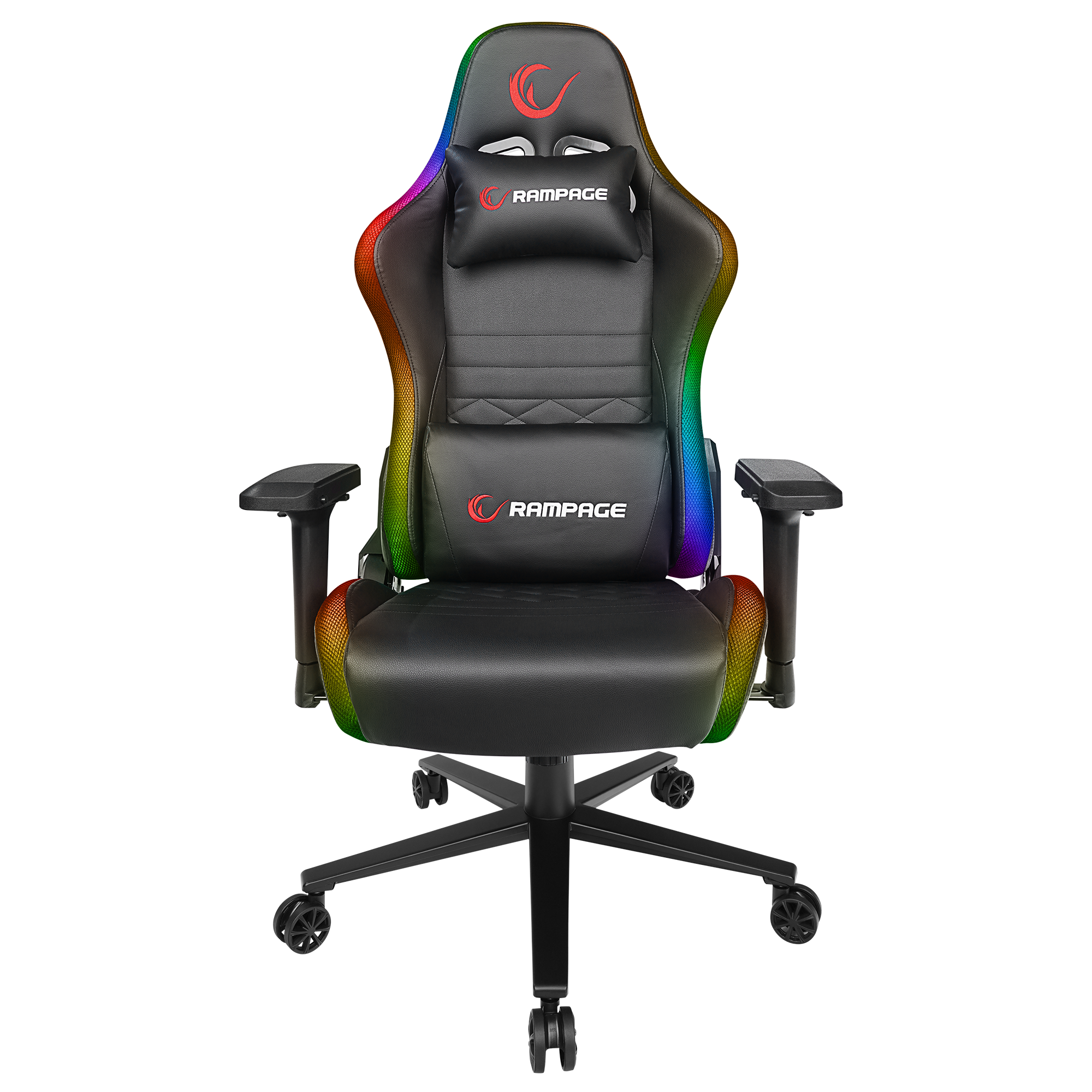 KL-R19 MONCHER RGB Aydınlatmalı Siyah Oyuncu Koltuğu - Rampage