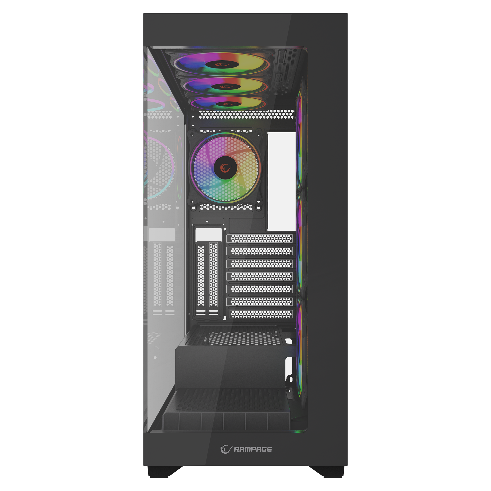 Hydra V3 Black 750W 80+ Bronze 7x12cm RGB Fan Atx Mid-T Oyuncu Kasası-Siyah