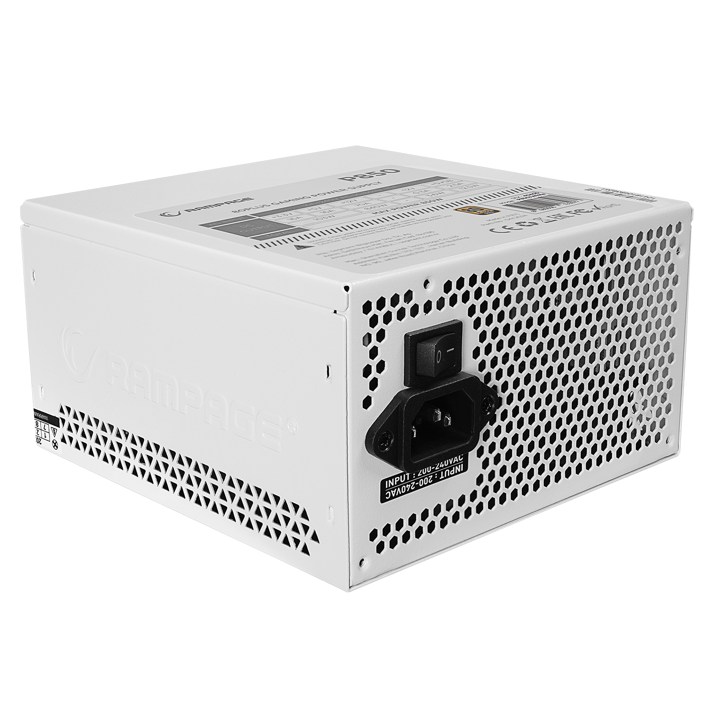 P850 850W 80+ GOLD APFC Beyaz PC Power Supply - Rampage