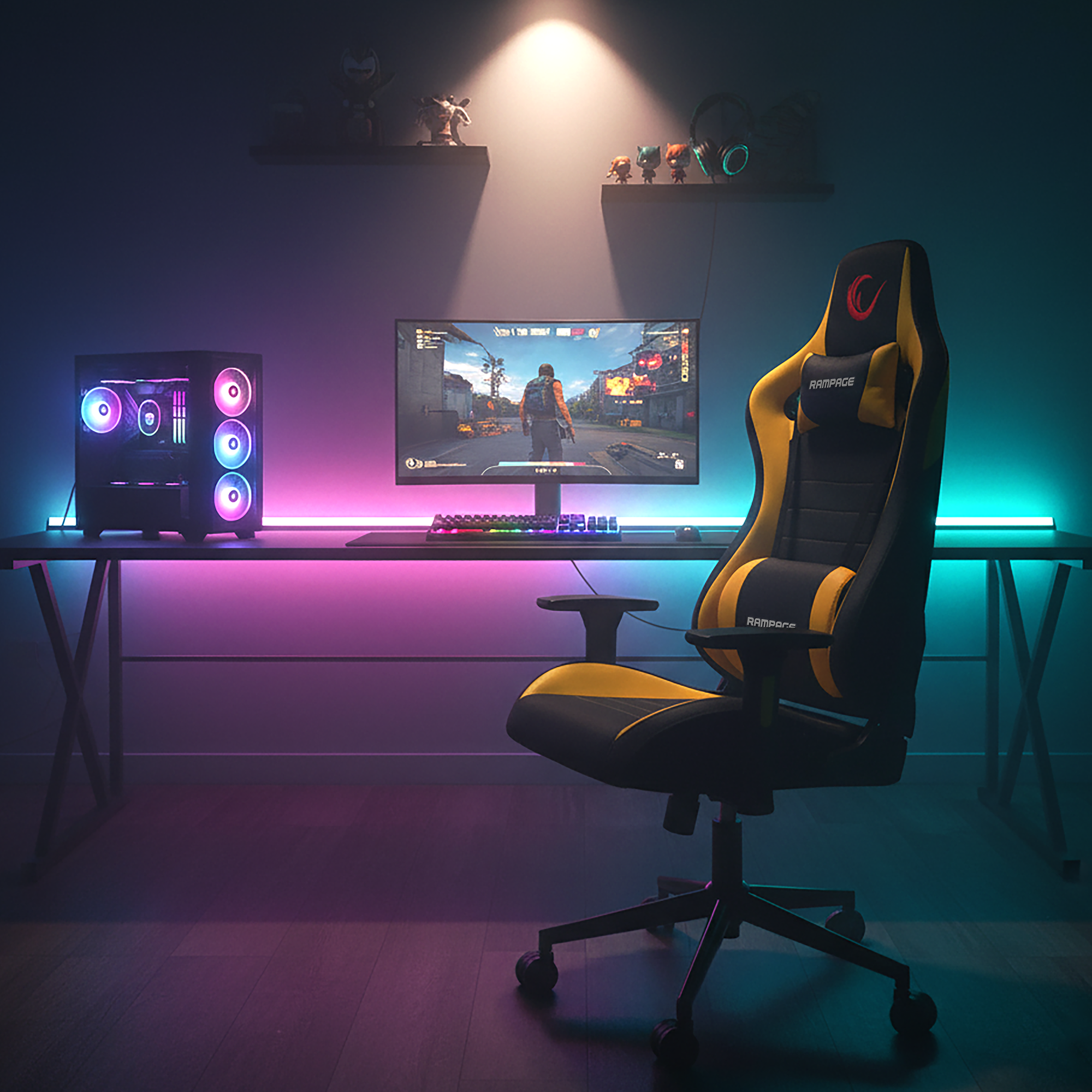 KL-R59 Nova Gaming Chair-Black/Yellow