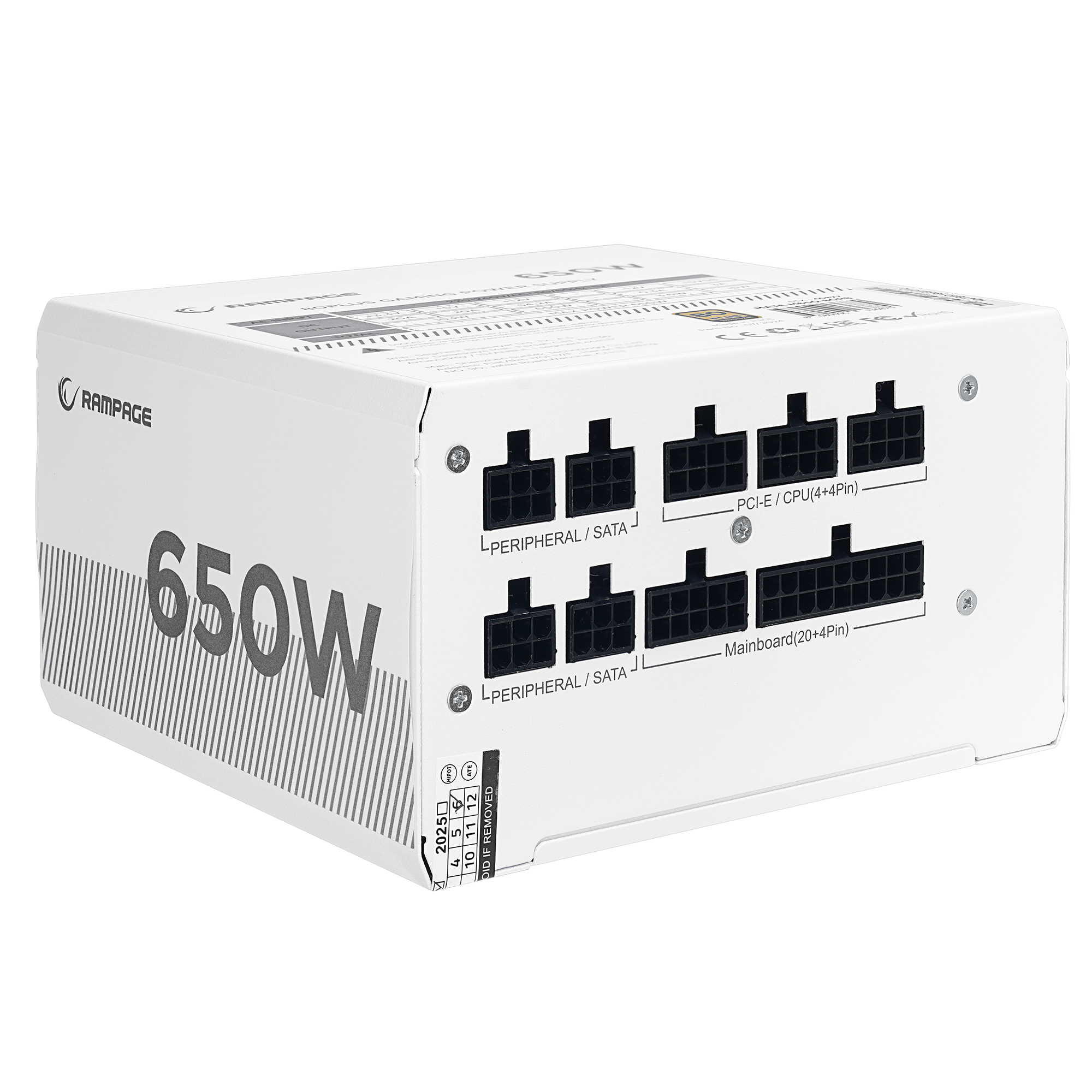 MATE M650- 650W Full Modular 80 Plus Bronze Aktif PFC Beyaz Power Supply - Rampage