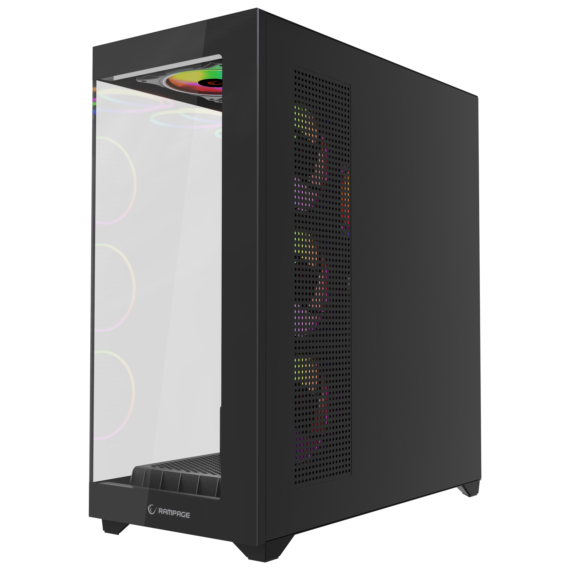 Hydra V3 Black 750W 80+ Bronze 7x12cm RGB Fan Atx Mid-T Oyuncu Kasası-Siyah