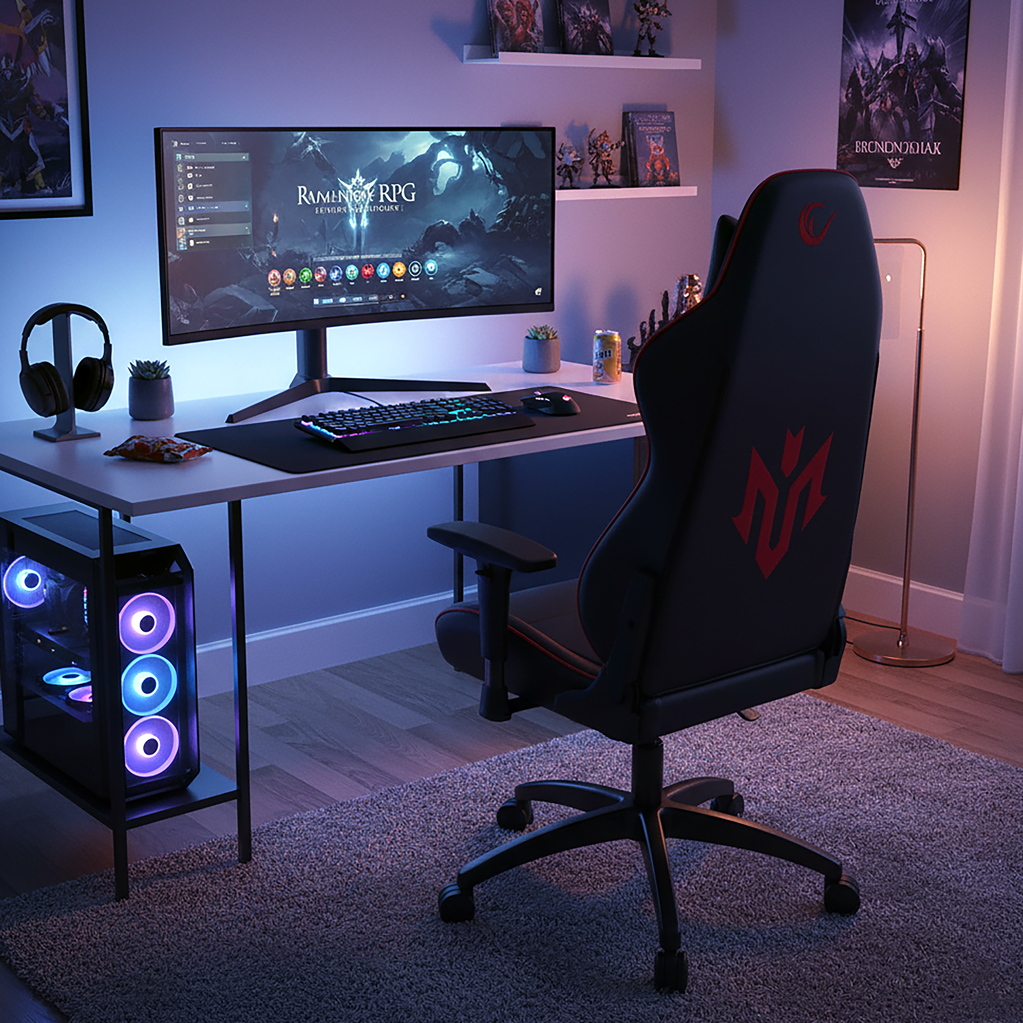 Oyuncu Koltuğu - Kırmızı/Siyah