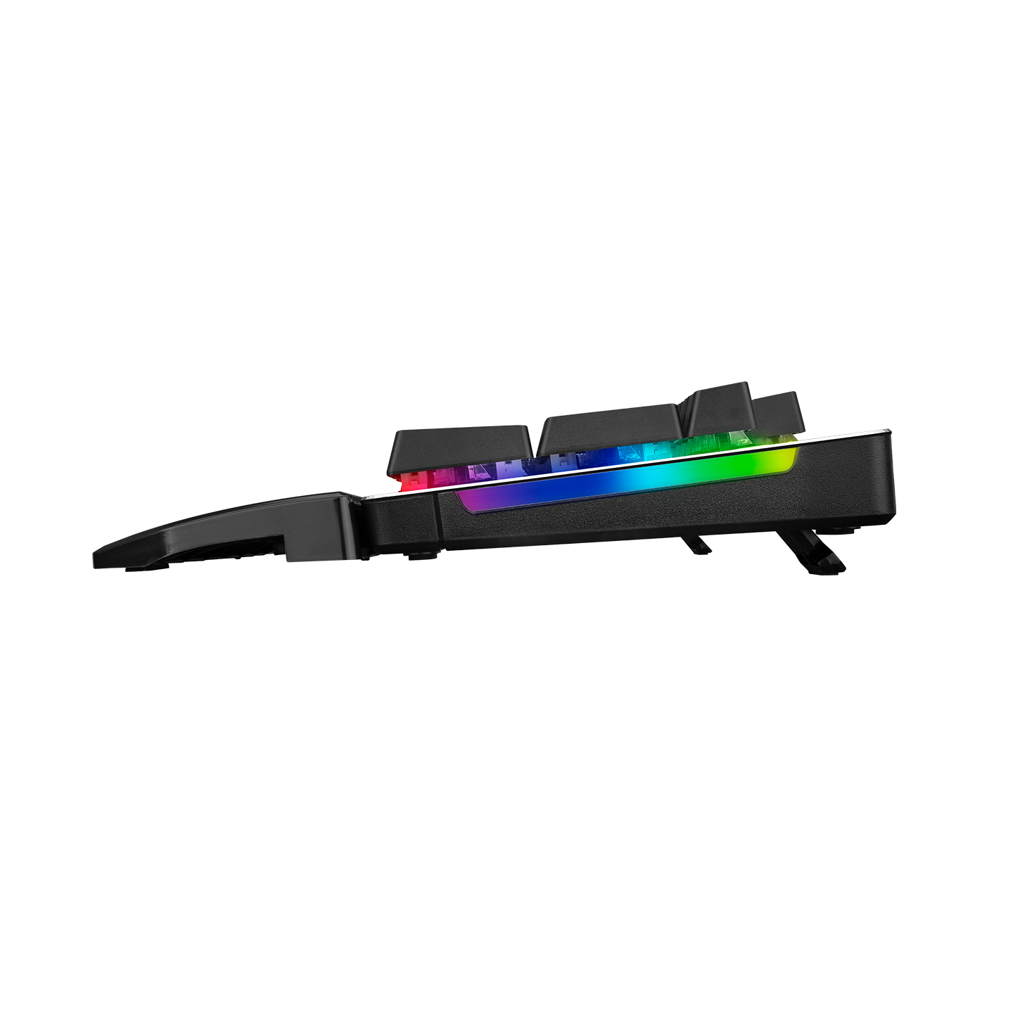 KB-R81 ROCKET Red Switch Gökkuşağı Ledli RGB Şeritli Metal Yüzey Mekanik Gaming Oyuncu Klavye - Rampage
