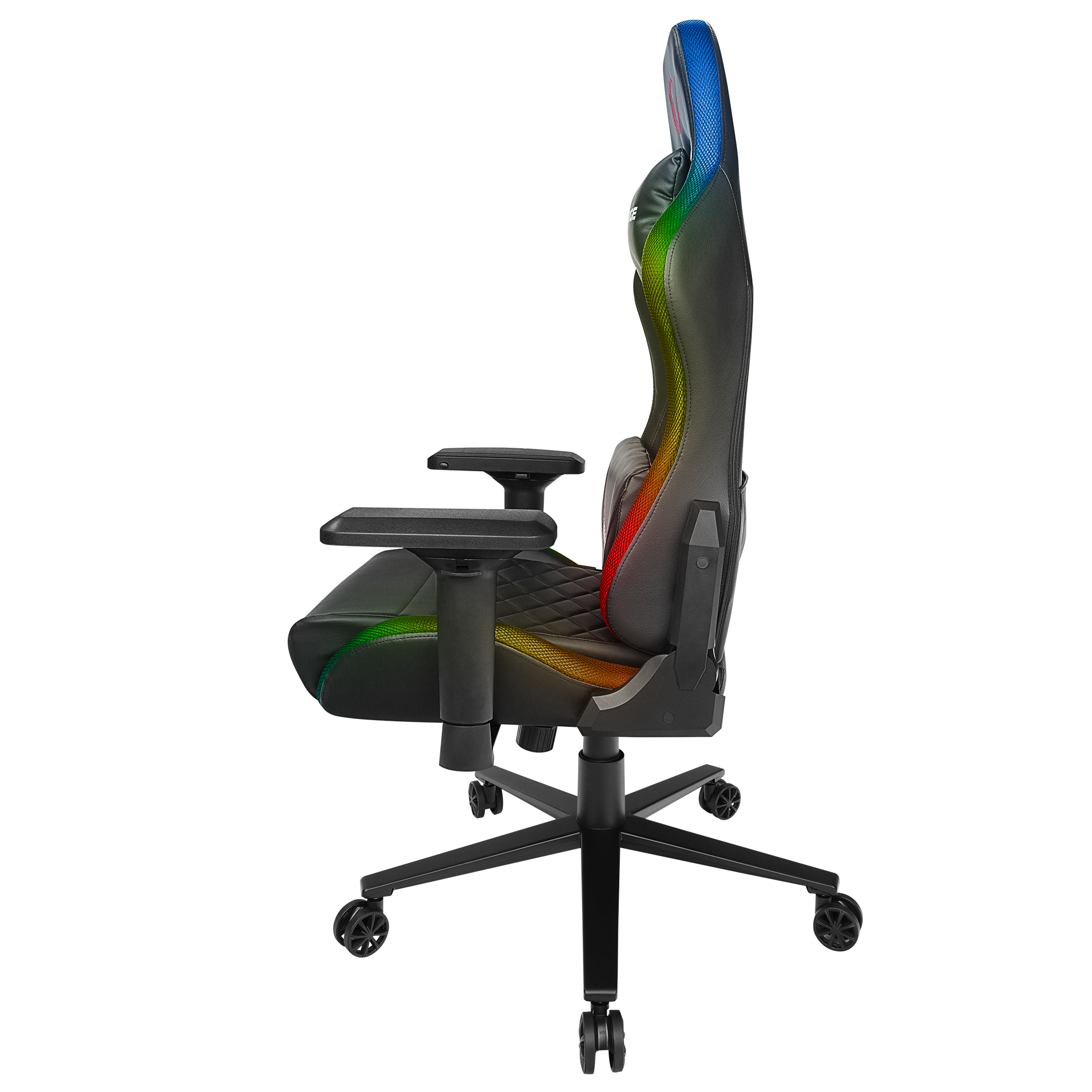 KL-R19 MONCHER RGB Aydınlatmalı Siyah Oyuncu Koltuğu - Rampage