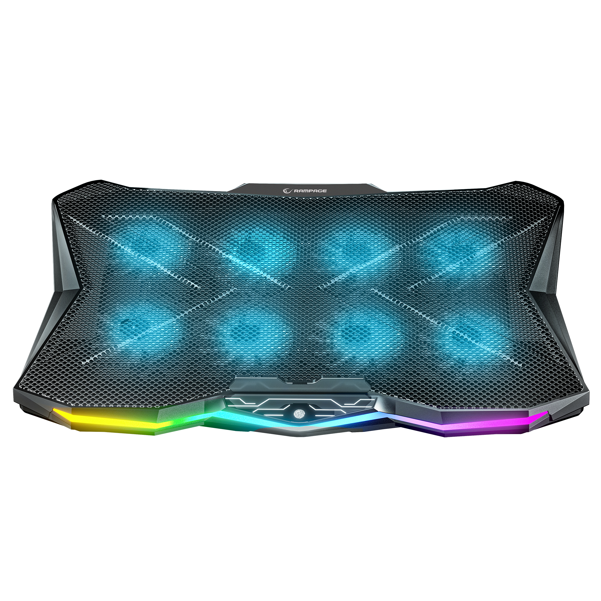 Rc16 Octal 8 Fan RGB 14-17.3 inch Notebook Cooler Stand-Black