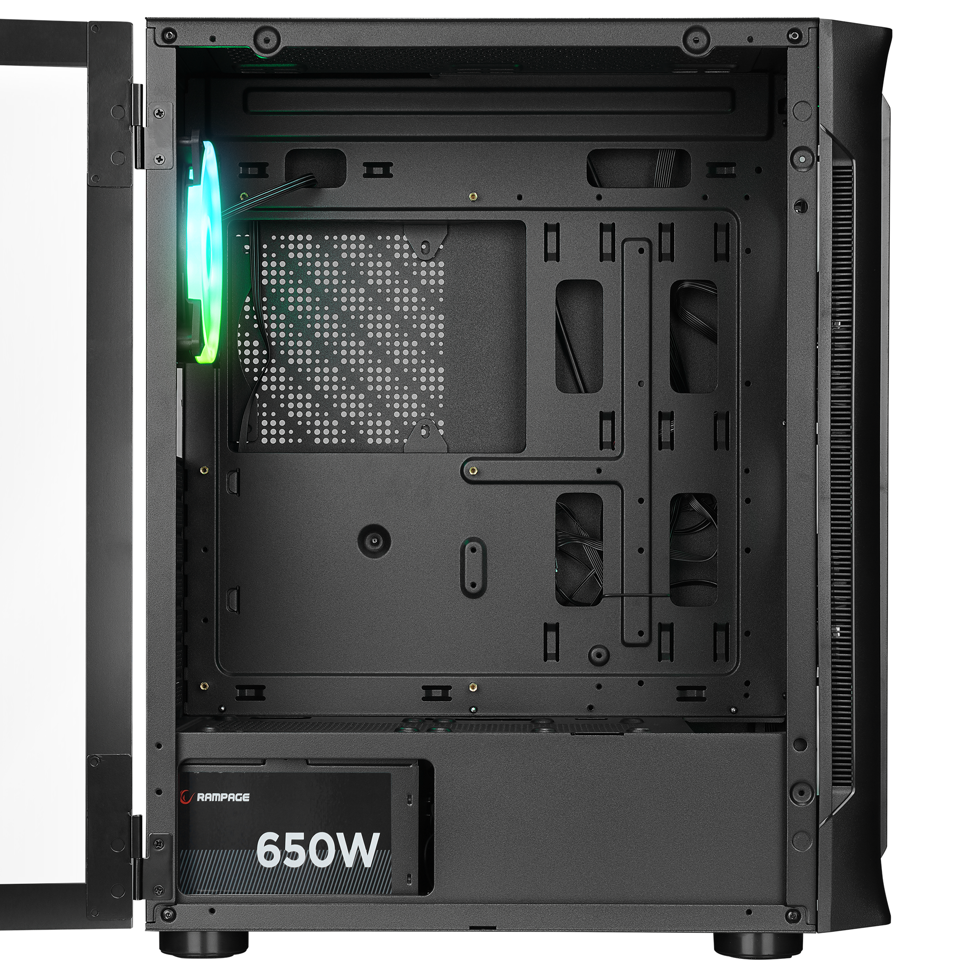 PROLIX Mesh 650W 80+ Siyah ATX Mid-T Gaming Oyuncu Kasası - Rampage