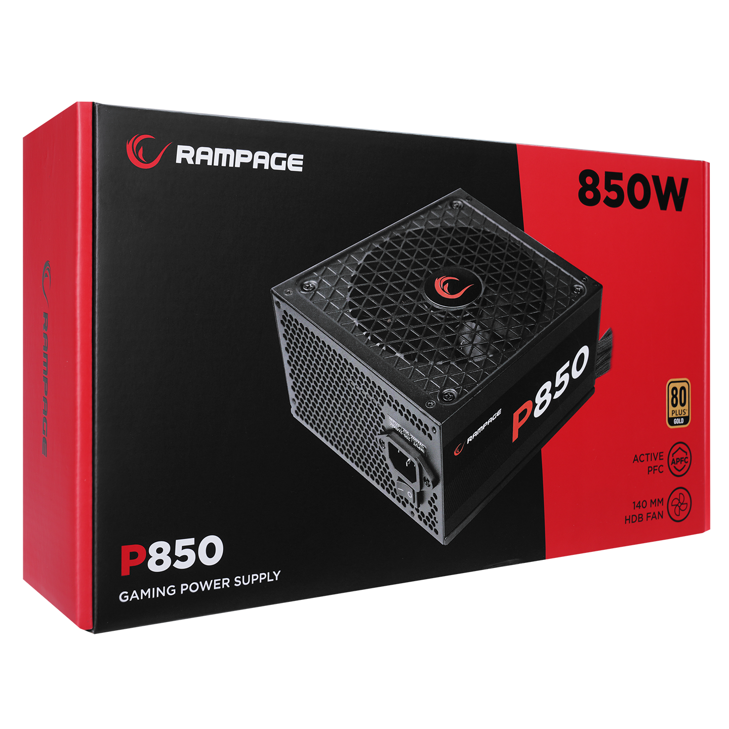 P850 850W 80+ GOLD APFC Beyaz PC Power Supply - Rampage