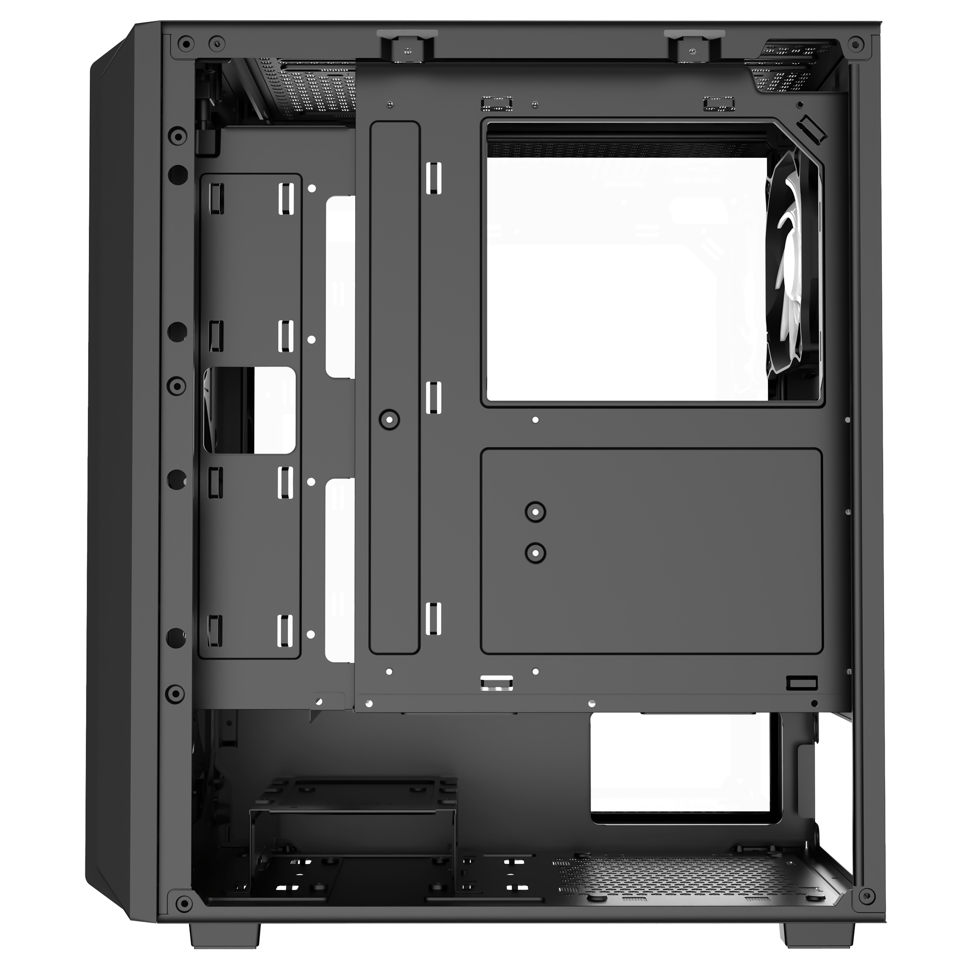 BETA MESH 650W 80 Plus Standart 4*12cm ARGB Fan Temperli Camlı Mid-T Siyah Oyuncu Kasası - Rampage