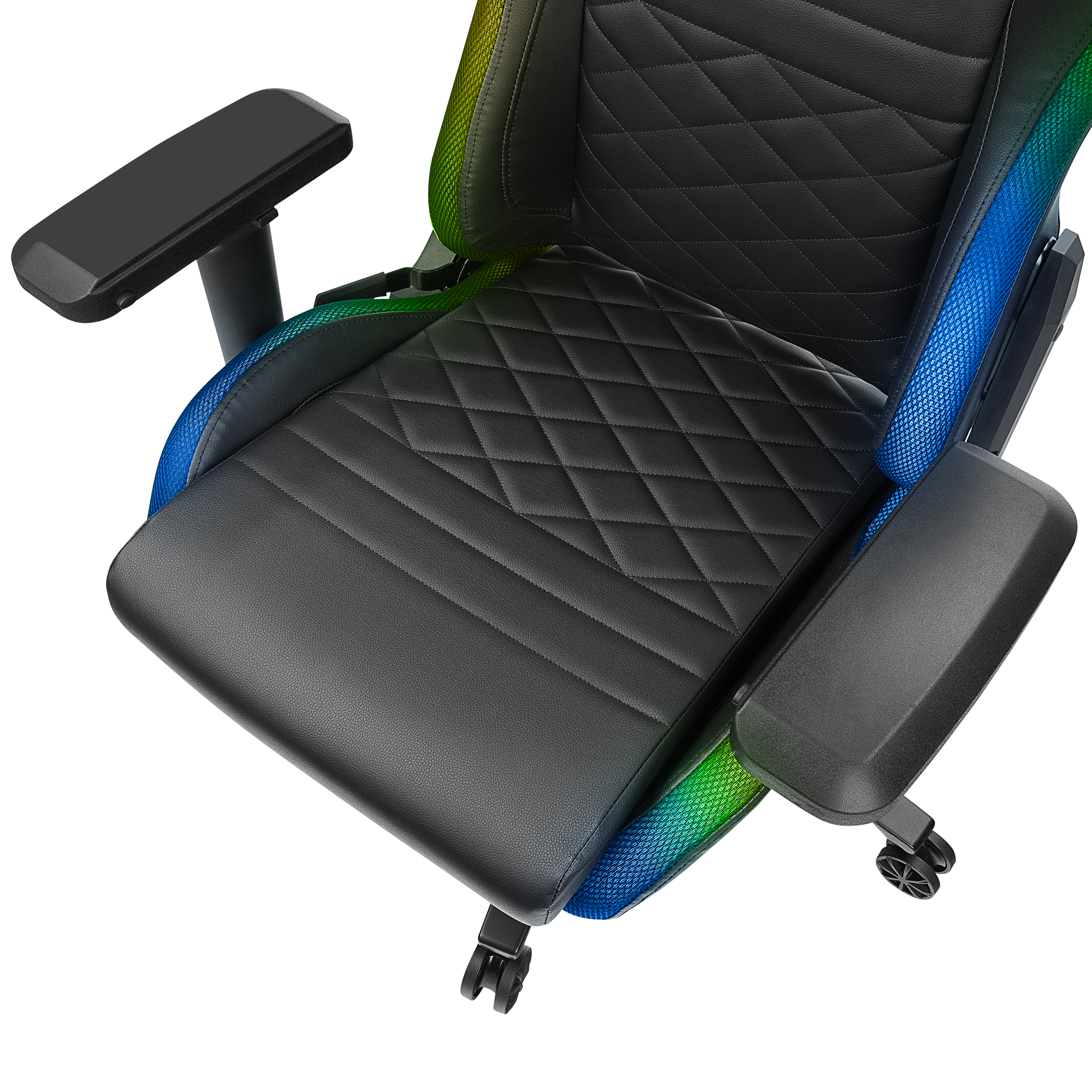 KL-R19 MONCHER RGB Aydınlatmalı Siyah Oyuncu Koltuğu - Rampage