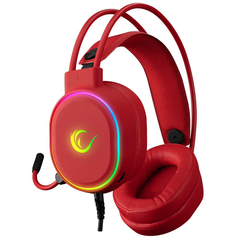 ROGUE RGB USB Oyuncu Kulaklığı - Kırmızı - Rampage