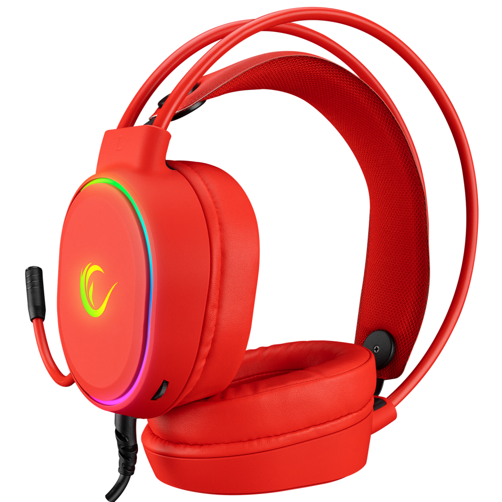 ROGUE RGB USB Oyuncu Kulaklığı - Kırmızı - Rampage