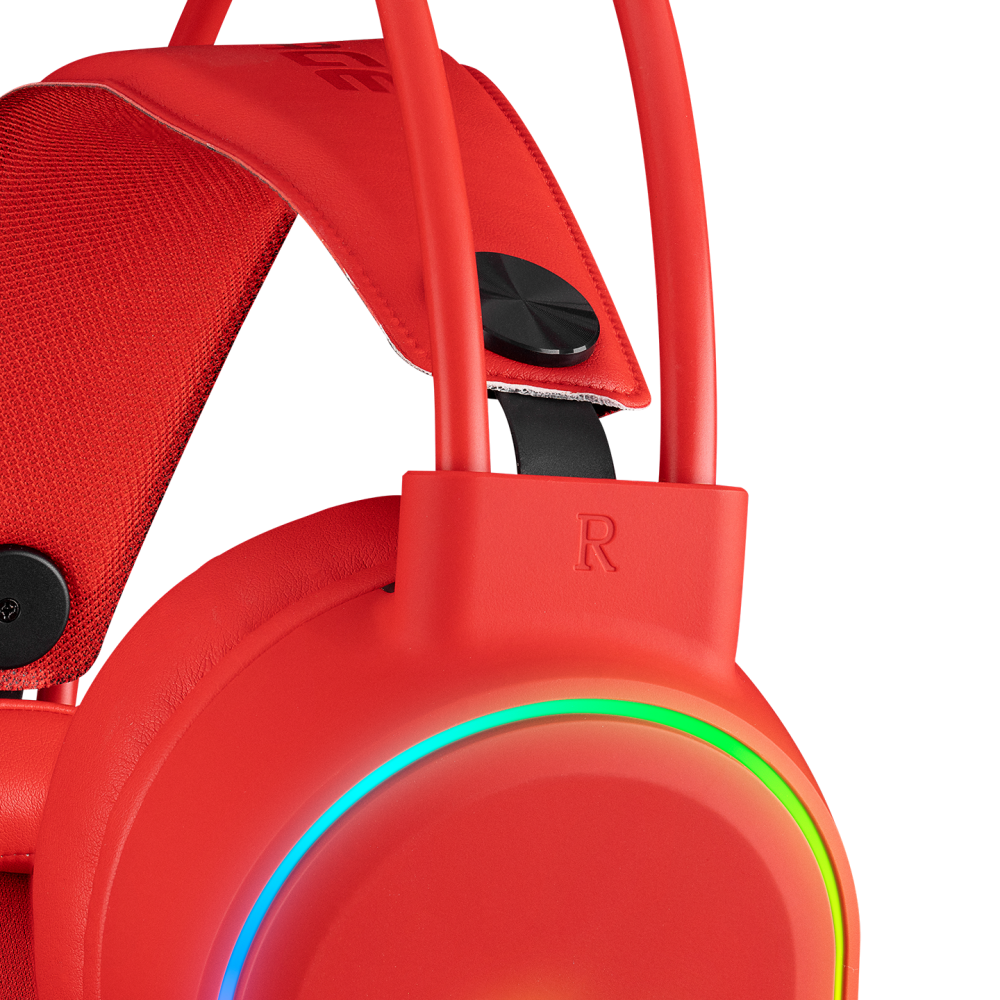 ROGUE RGB USB Oyuncu Kulaklığı - Kırmızı - Rampage