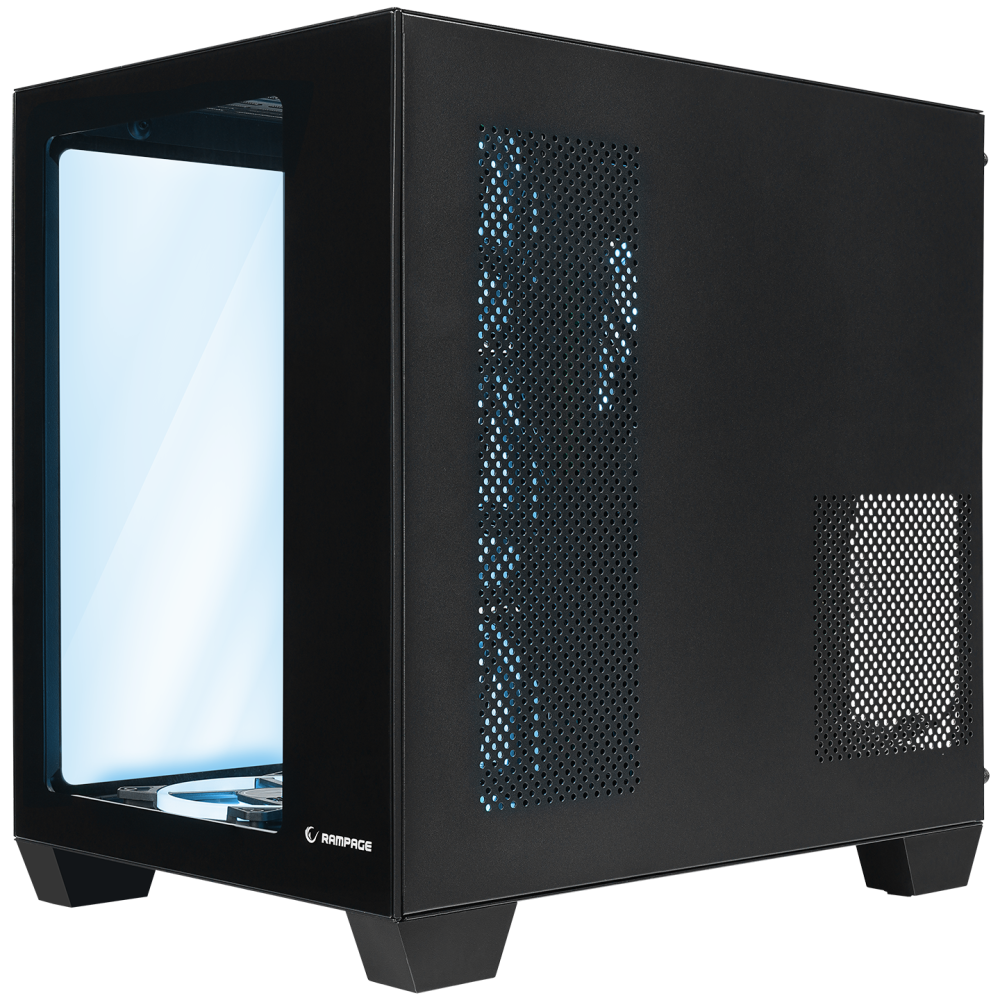ICEWAVE Siyah Temperli Camlı Transparan E-ATX Mid-T Gaming Oyuncu Kasası - Rampage