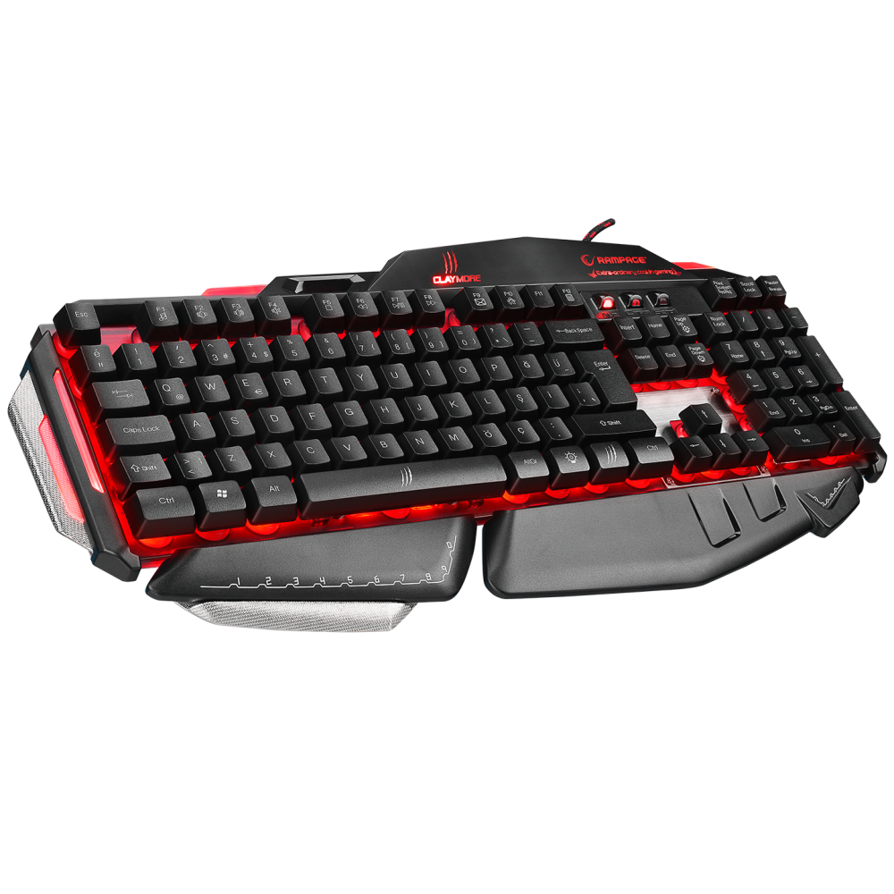 Rampage Claymore Siyah USB Gaming US Layout Multimedia Klavye