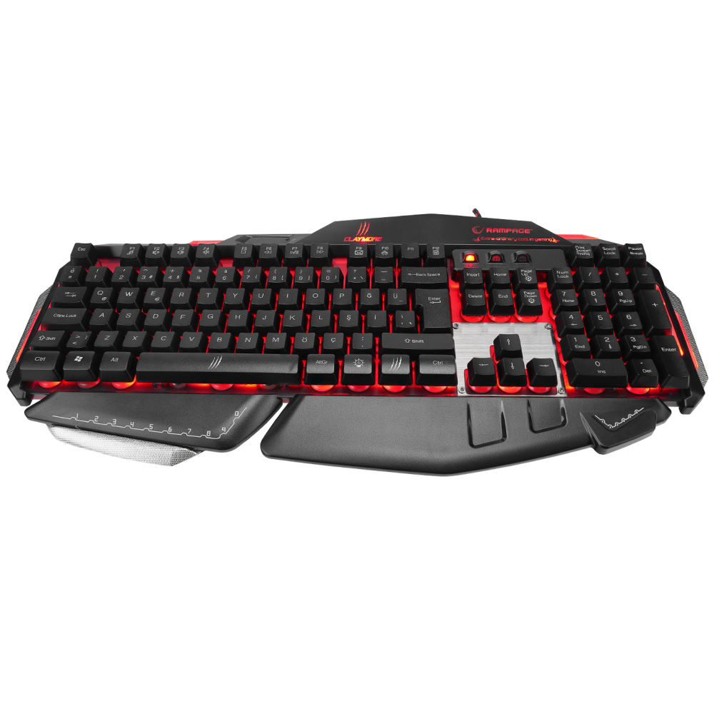 Rampage Claymore Siyah USB Gaming US Layout Multimedia Klavye