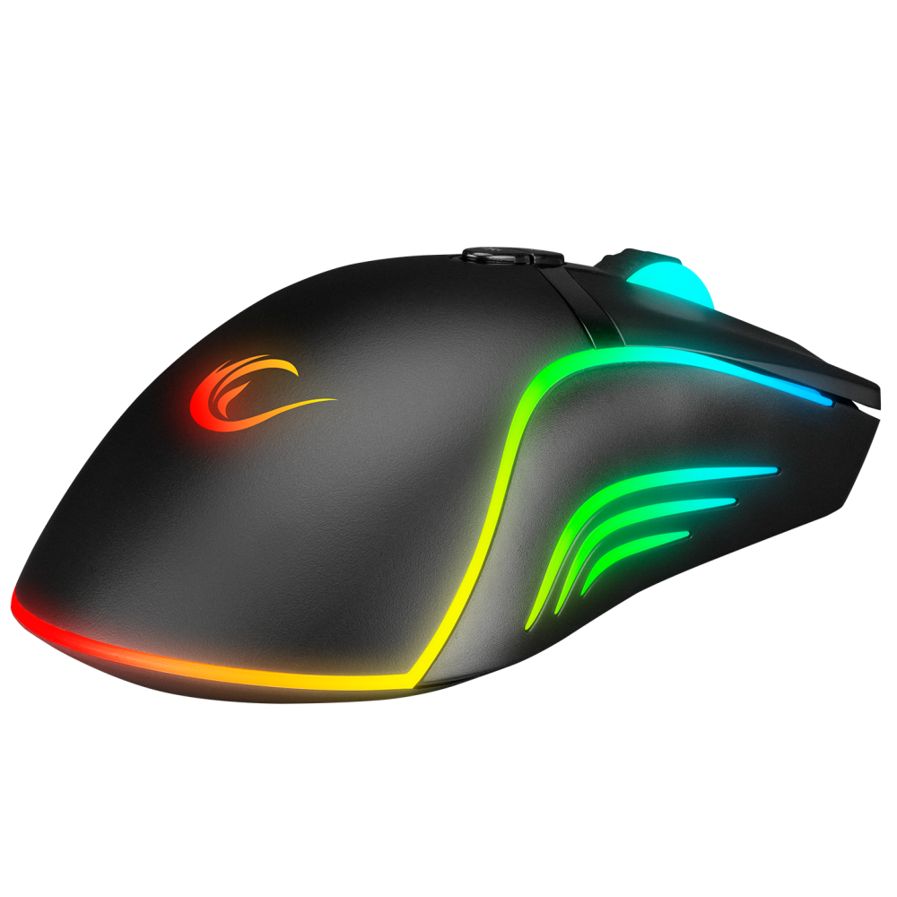 SMX-R54 VIBE Usb Siyah RGB Aydınlatmalı 6400 dpi Gaming Oyuncu Mouse - Rampage