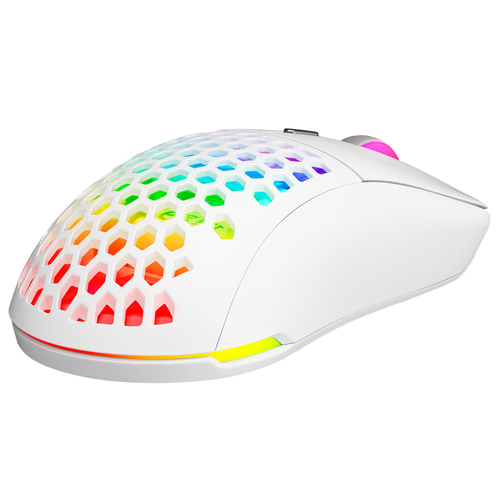 FURYZ 16000 DPI 3335 Sensör 2.4G ve Type C Beyaz 1 MS Tepki Süresi Hareket Sensörlü RGB Ledli Gaming Mouse - Rampage