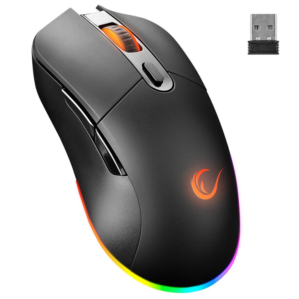 SMX-R89 X-PIKE Kablosuz/Kablolu Siyah RGB Ledli Şarjlı Gaming Oyuncu Mouse - Rampage