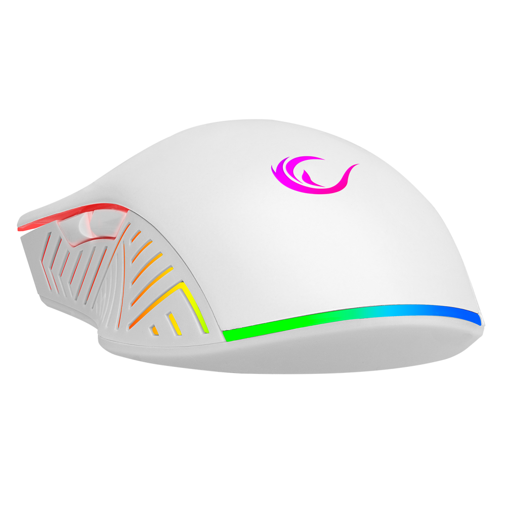 SMX-G68 SPEAR Full RGB 7200DPI Beyaz 7D Makrolu Gaming Oyuncu Mouse