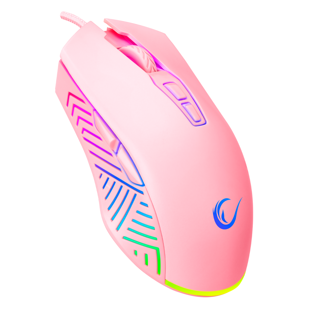 SMX-G68 SPEAR Full RGB 7200DPI Pembe 7D Makrolu Gaming Oyuncu Mouse