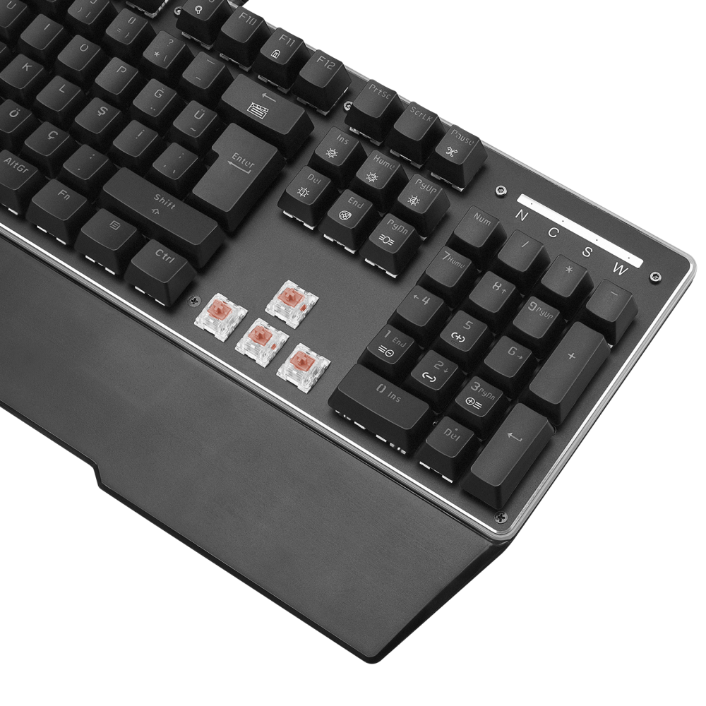 RMK-X1 MIRACLE USB Full RGB Aydınlatmalı Q Jixian Red Switch Gaming Oyuncu Mekanik Klavye - Rampage