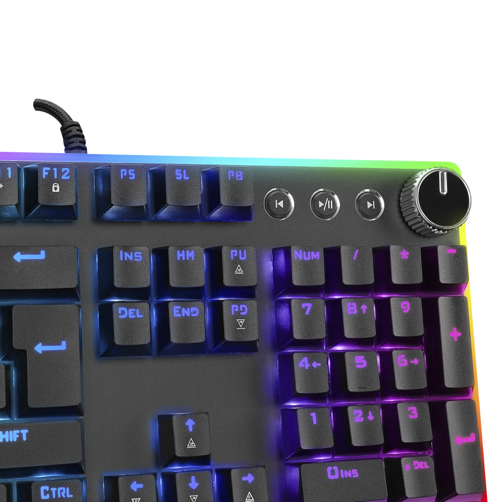 RMK-X2 MIRACLE Siyah USB Full RGB Aydınlatmalı Multimedia Q Red Switch Gaming Oyuncu Mekanik Klavye