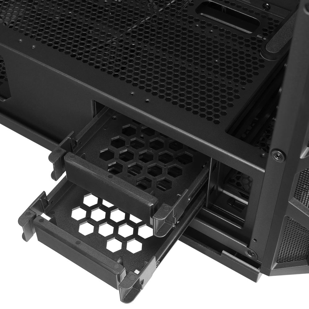 MASTER Mesh+Temperli Cam Dikey VGA Tutucu 4*ARGB Fan+Hub E-ATX Gaming Oyuncu Kasası - Rampage