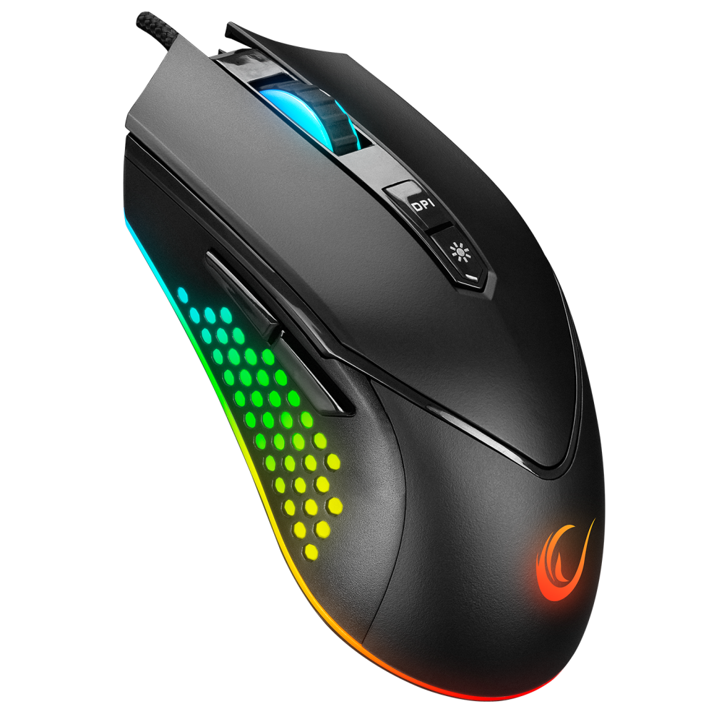 SMX-R43 X-GRIND Usb Siyah 6400 Dpi RGB Led Efektli Gaming Oyuncu Mouse - Rampage
