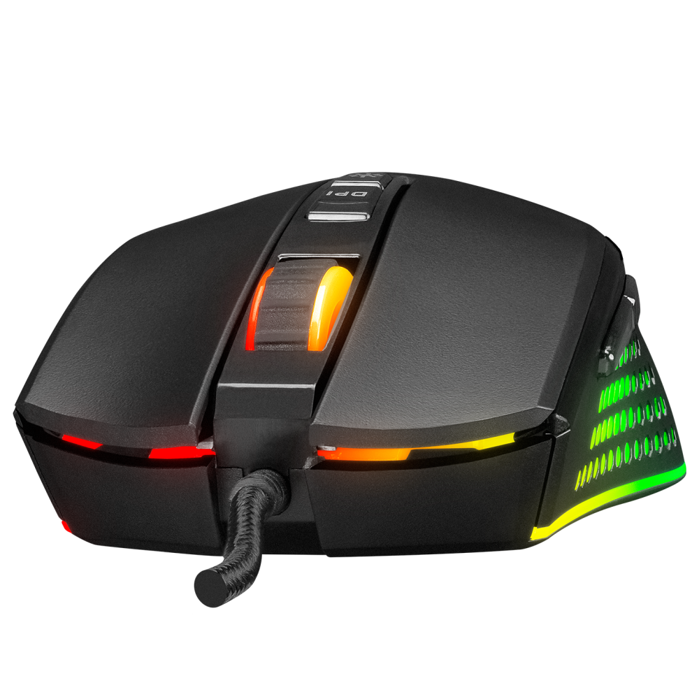 SMX-R43 X-GRIND Usb Siyah 6400 Dpi RGB Led Efektli Gaming Oyuncu Mouse - Rampage