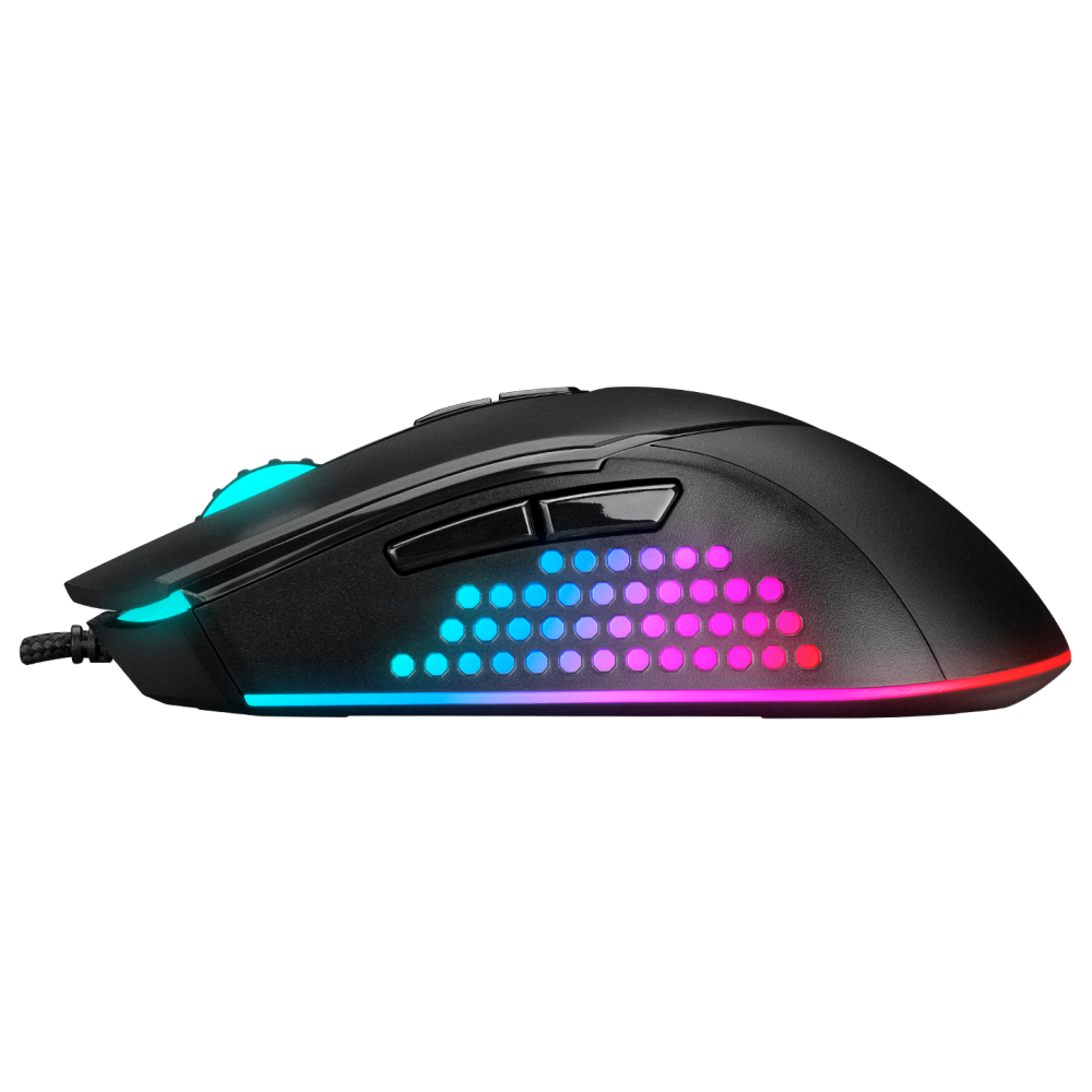 SMX-R43 X-GRIND Usb Siyah 6400 Dpi RGB Led Efektli Gaming Oyuncu Mouse - Rampage