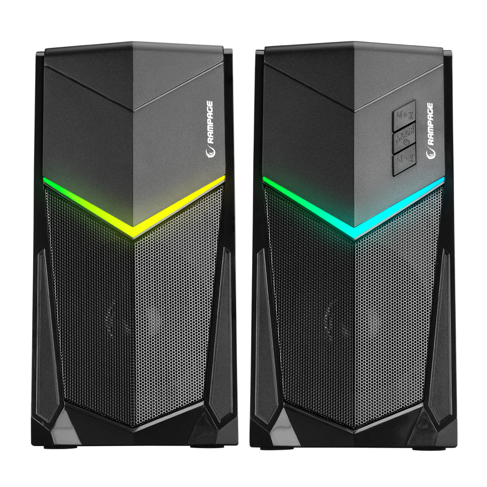RMS-X7 SPECTRA Bluetooth FMLi RGB Işıklı Multimedia Gaming Oyuncu 2.0 Speaker - Rampage