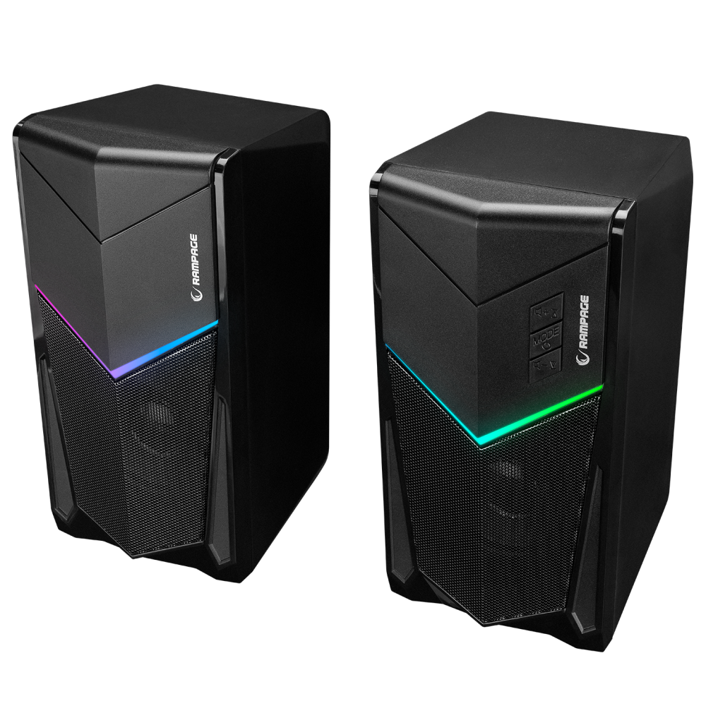 RMS-X7 SPECTRA Bluetooth FMLi RGB Işıklı Multimedia Gaming Oyuncu 2.0 Speaker - Rampage