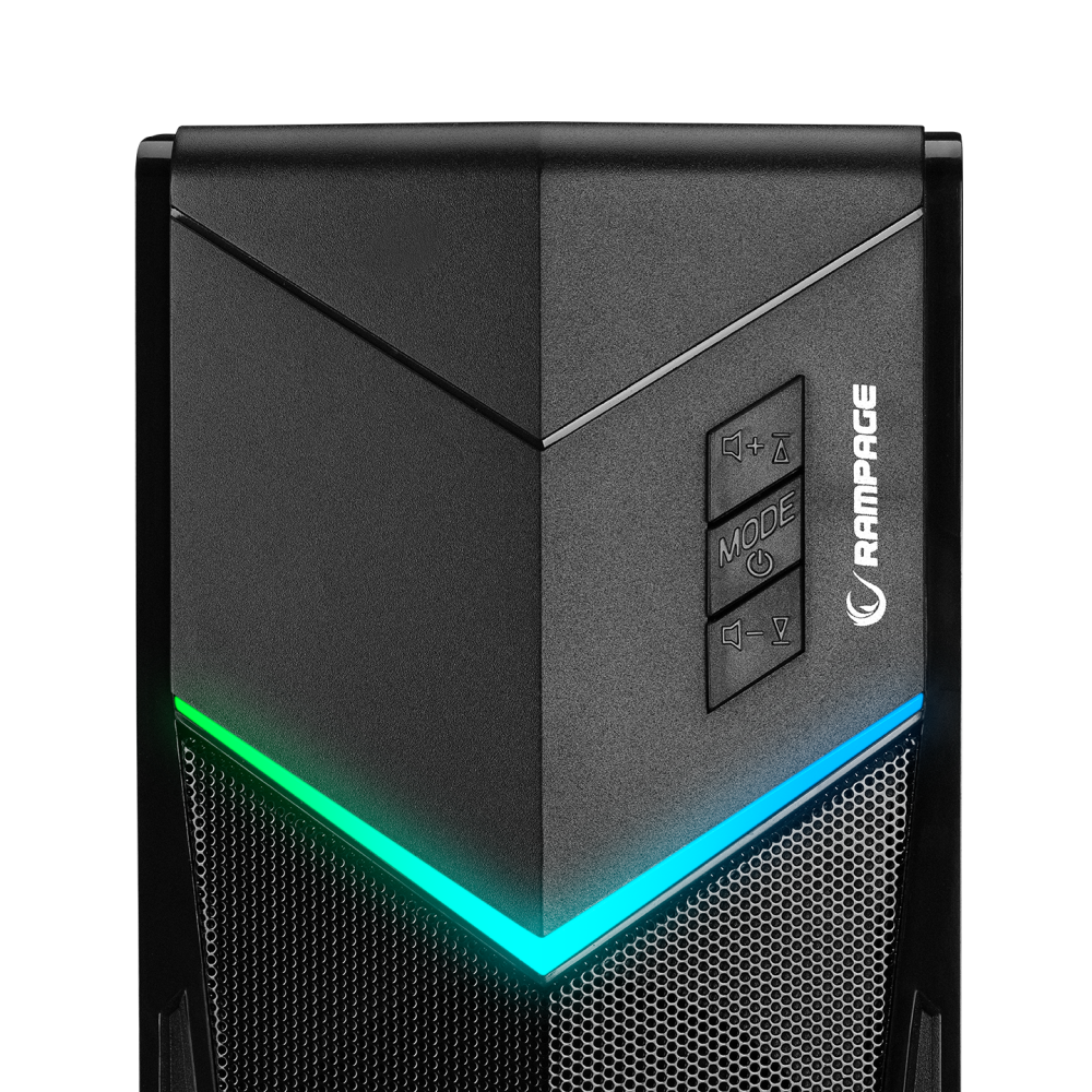 RMS-X7 SPECTRA Bluetooth FMLi RGB Işıklı Multimedia Gaming Oyuncu 2.0 Speaker - Rampage