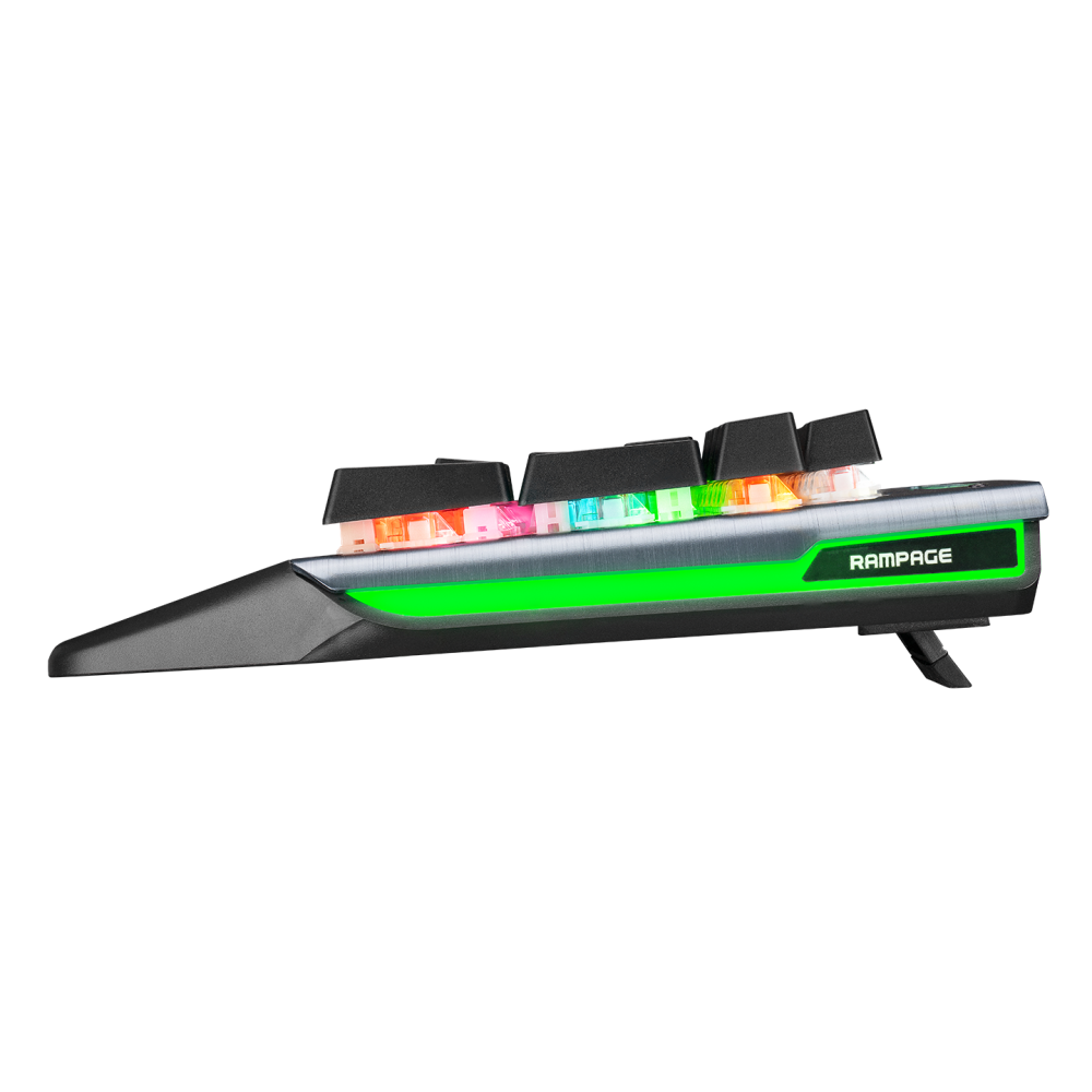 KB-R58 BULWARK Gri USB Rainbow Ledli Blue Switch Su Soğutma Efektli Mekanik Gaming Klavye