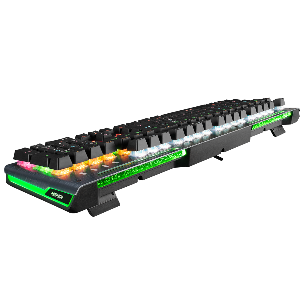 KB-R58 BULWARK Gri USB Rainbow Ledli Blue Switch Su Soğutma Efektli Mekanik Gaming Klavye