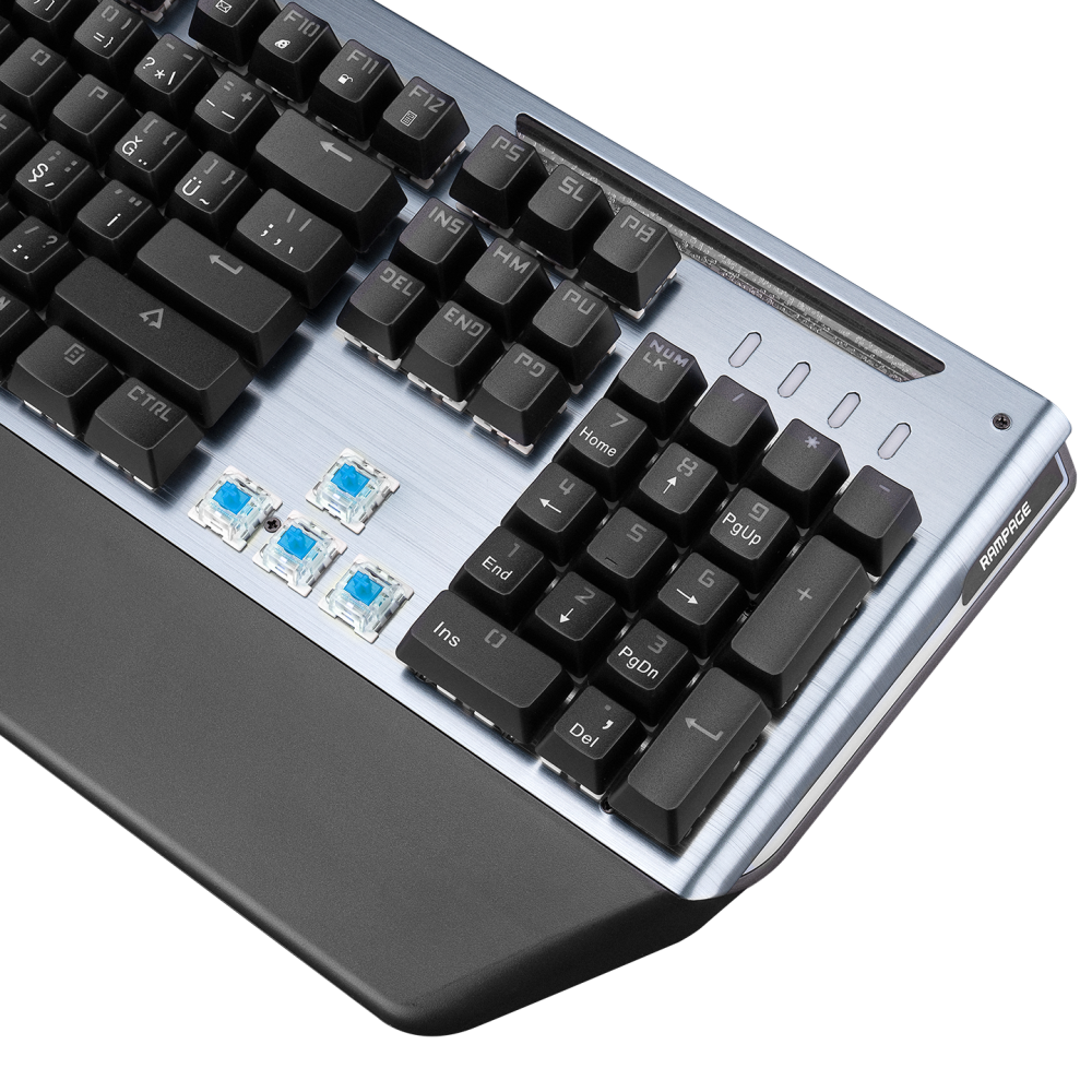 KB-R58 BULWARK Gri USB Rainbow Ledli Blue Switch Su Soğutma Efektli Mekanik Gaming Klavye