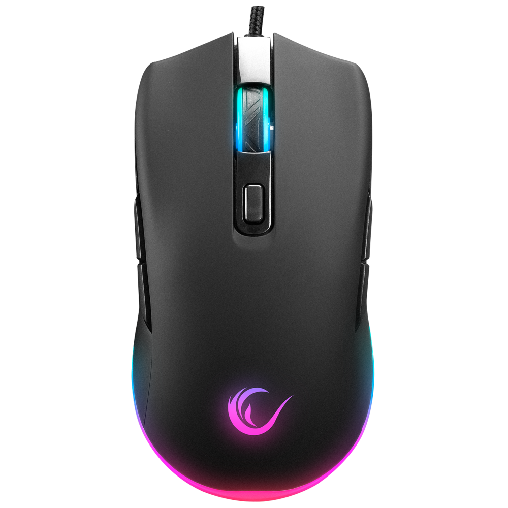 Km-Rx7 Fortuna V2 Gökkuşağı Combo English Oyuncu Klavye + 12800 Dpi Mouse Set-Siyah