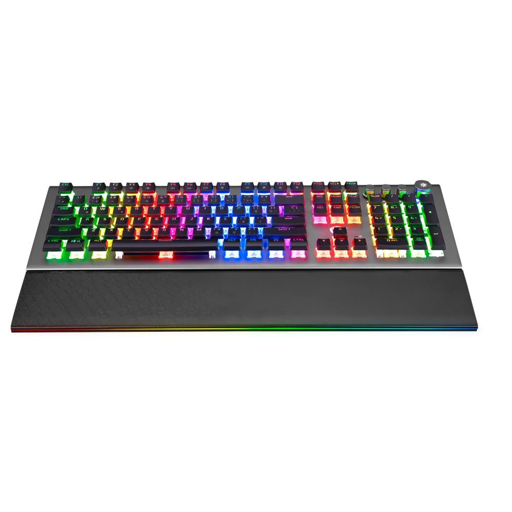 KB-R101 IMPRESSIVE RGB Aydınlatmalı İnce Tasarım Kristal Switch Mekanik Gaming Oyuncu Klavyesi - Rampage