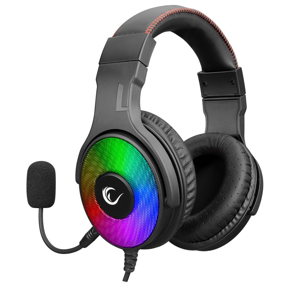 R46 HOSTAGE Siyah USB 7.1 Surround RGB Ledli Gaming Oyuncu Mikrofonlu Kulaklık - Rampage