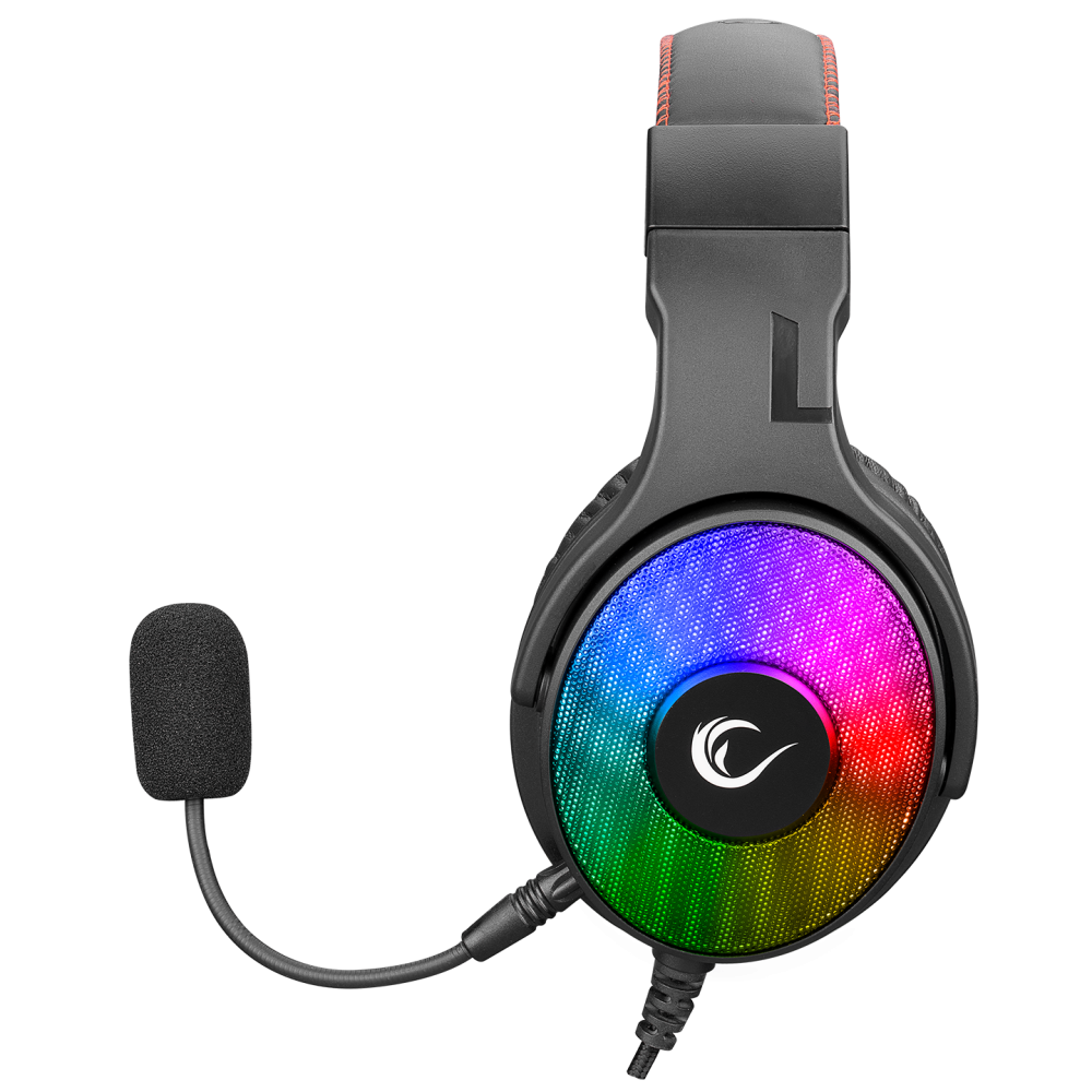 R46 HOSTAGE Siyah USB 7.1 Surround RGB Ledli Gaming Oyuncu Mikrofonlu Kulaklık - Rampage