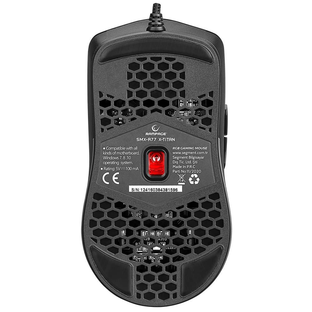 SMX-R77 X-TITAN Usb Siyah Makrolu Gaming Mouse - Rampage