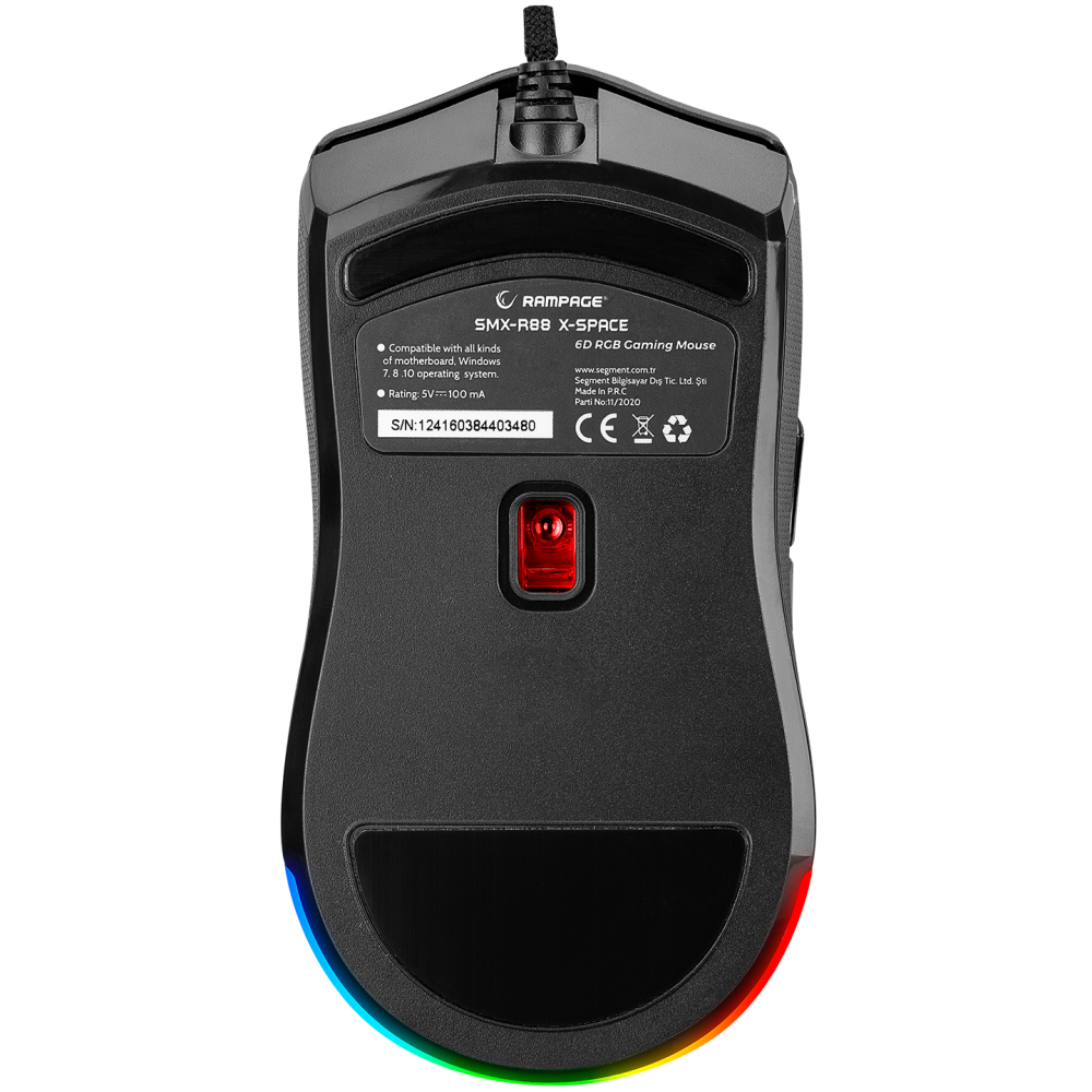 SMX-R88 X-SPACE Usb Siyah Makrolu Gaming Mouse - Rampage