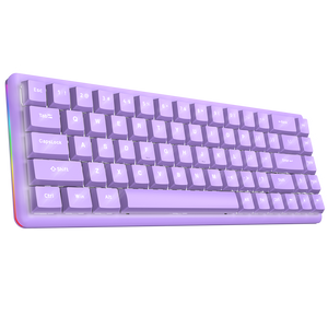REBEL Mor Low Profile RED SWITCH Mekanik Gaming Oyuncu Klavye US Layout Beyaz Işıklı - Rampage