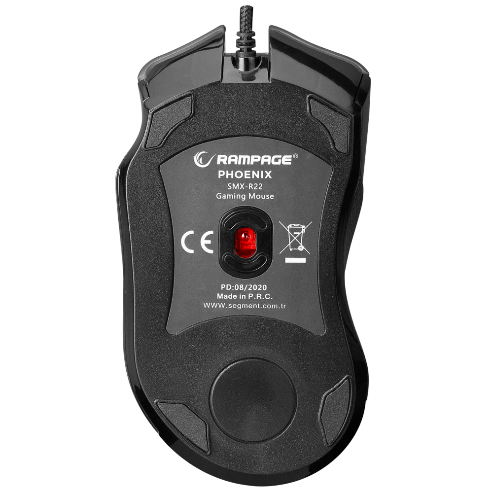 SMX-R22 PHOENIX Siyah 7 Tuşlu RGB 7200DPI Gaming Oyuncu Mouse - Rampage