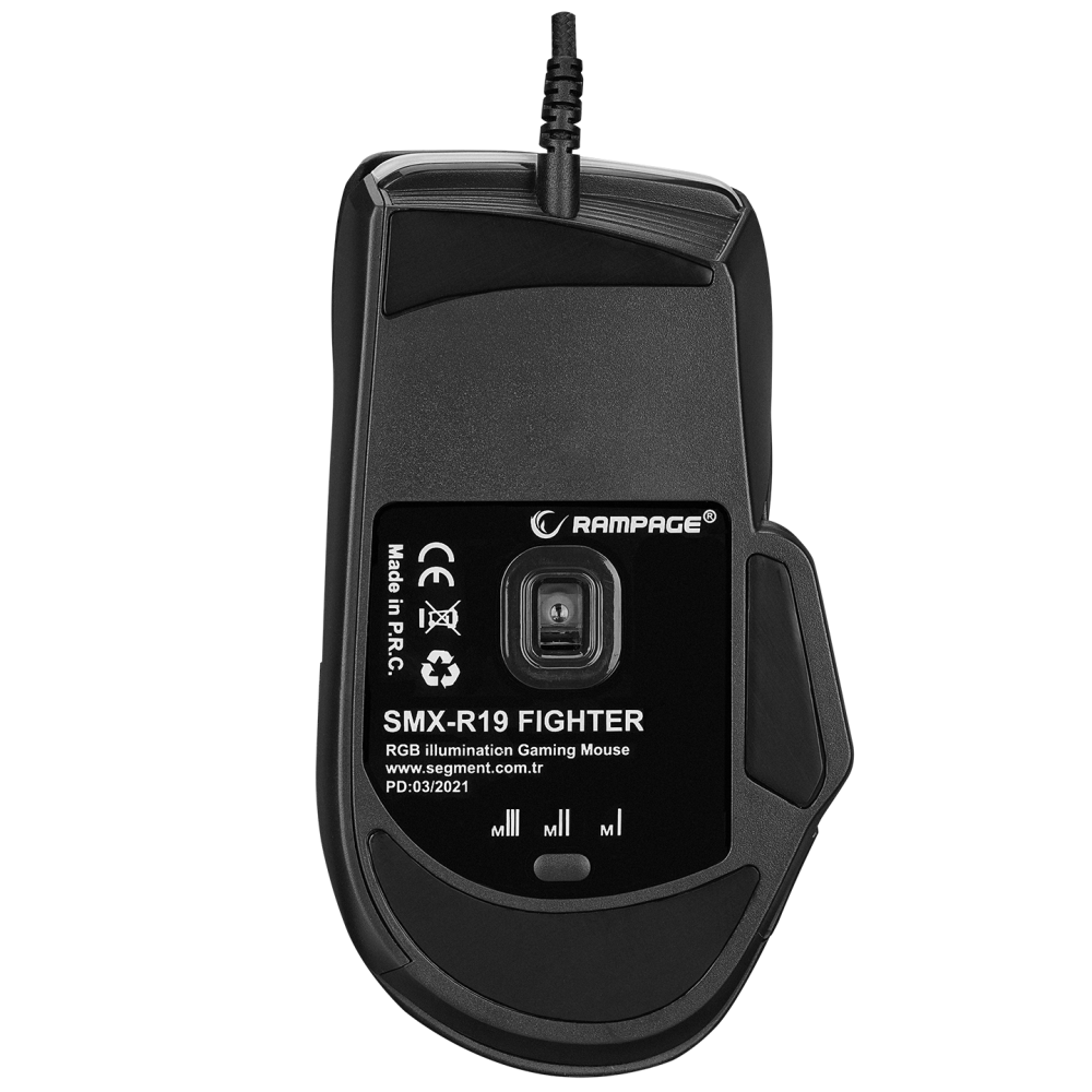 SMX-R19 FIGHTER 12400dpi RGB Ledli Profesyonel Gaming Oyuncu Mouse - Rampage