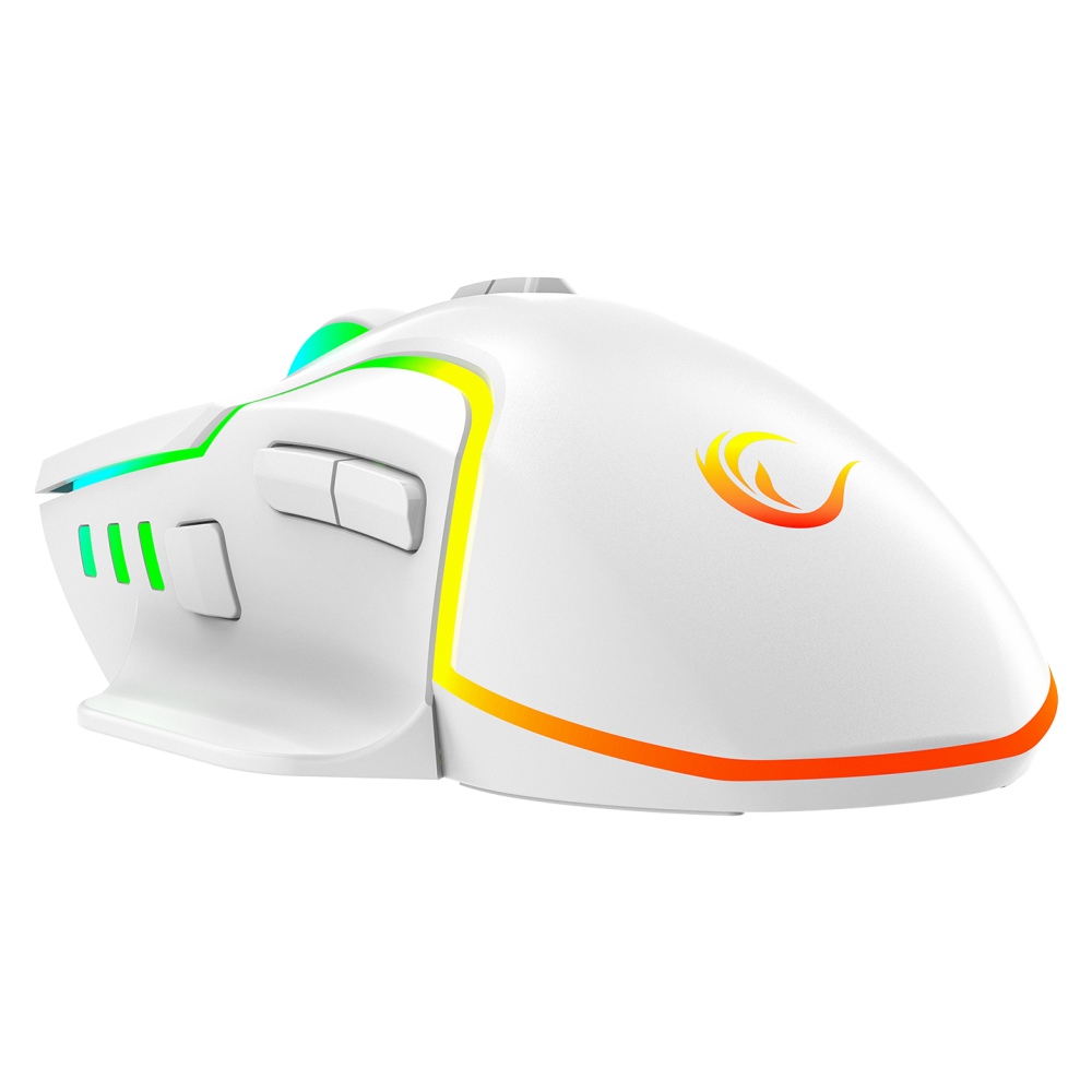 Miracle M2 Usb Beyaz 8 Tuşlu RGB 7200dpi Gaming Oyuncu Mouse
